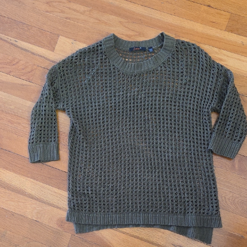 Dex Olive Knit Crew Neck Sweater